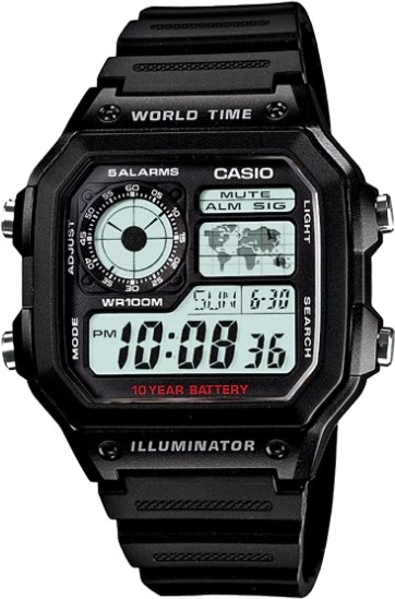 Reloj de pulso Casio caballero Negr AE-1200WH-1AVC
