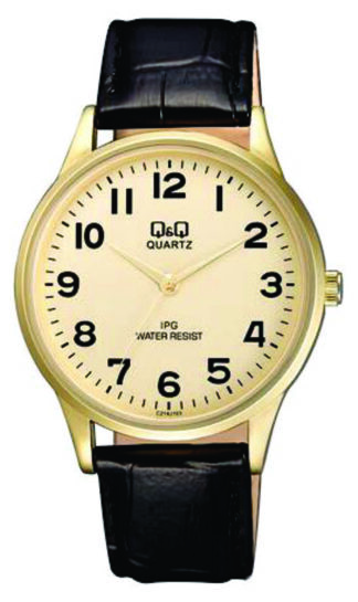 Reloj de pulso Q&Q caballero Dorado C214J103