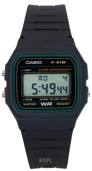 Reloj de Pulso Casio Unisex Blanco  F-91W-3HDG