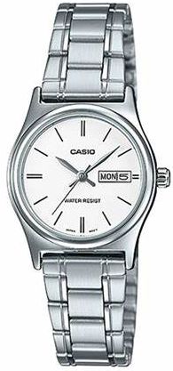 Reloj de pulso Casio dama Blanco PA LTP-V006D-7B2U