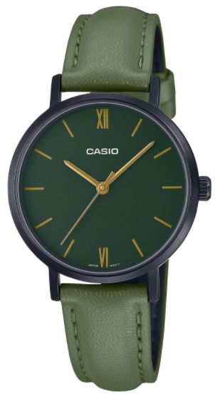 Reloj de pulso Casio dama Verde  LTP-VT02BL-3AU