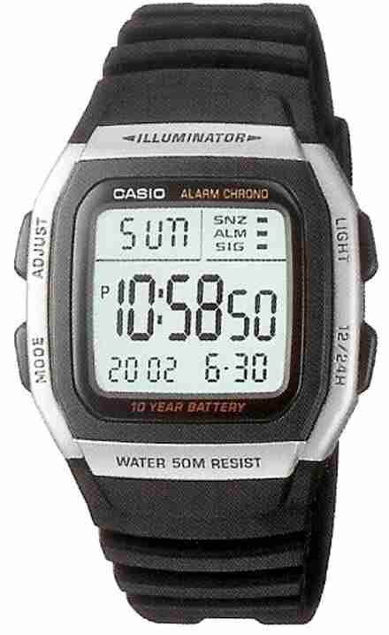 Reloj de pulso Casio unisex Negro W-96H-1AVCF
